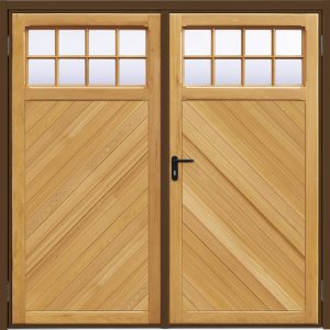 Garador Ashton Chevron timber side hinged door