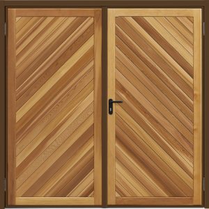 Garador Chevron timber side hinged door